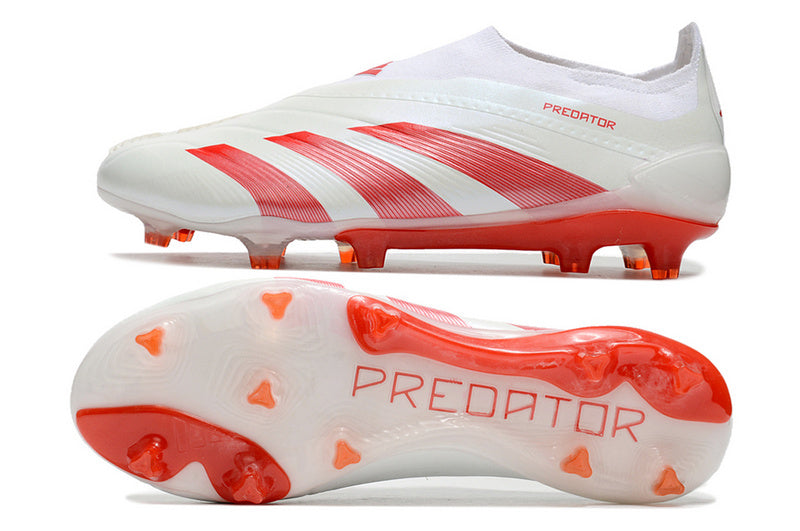 ADIDAS PREDATOR 24 LACELESS ELITE CAMPO "ARNOLD" - BRANCA E VERMELHA