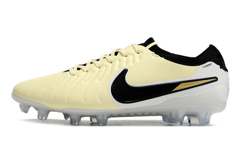 CHUTEIRA NIKE TIEMPO LEGEND 10 ELITE CAMPO - BEGE E BRANCA