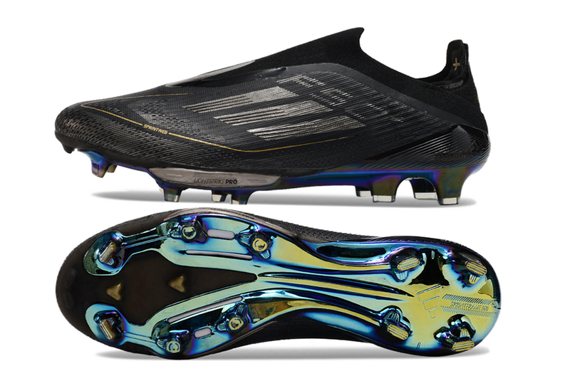 CHUTEIRA ADIDAS F50 LACELESS LIGHTSTRIKE PRO ELITE CAMPO "DARK SPARK" – PRETA