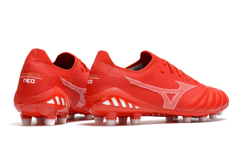 CHUTEIRA MIZUNO MORELIA NEO III JAPAN CAMPO "REALEASE" - VERMELHA