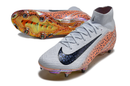 CHUTEIRA NIKE AIR ZOOM MERCURIAL SUPERFLY 10 ELITE TRAVA MISTA "ELECTRIC" - BRANCA E LARANJA