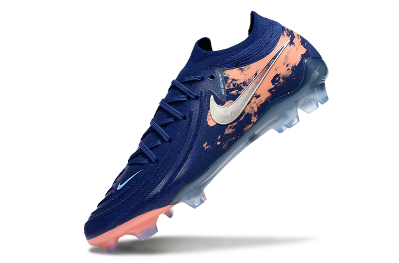 CHUTEIRA NIKE PHANTOM GX II ELITE CAMPO "ERLING HAALAND FORCE 9" - AZUL E LARANJA