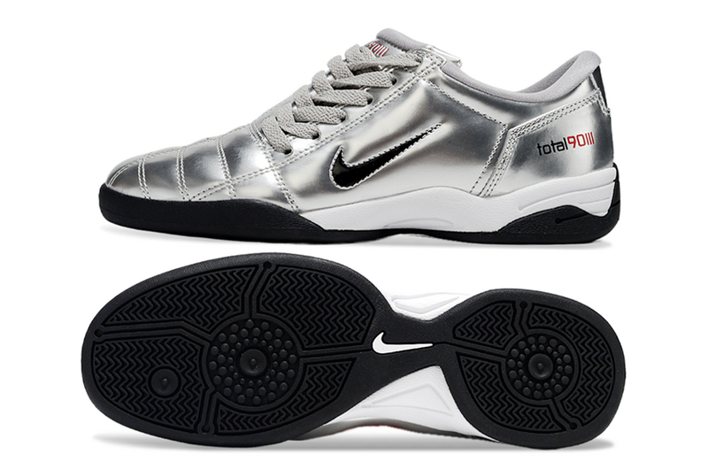 CHUTEIRA NIKE TOTAL 90 III FUTSAL - PRATA E VERMELHA