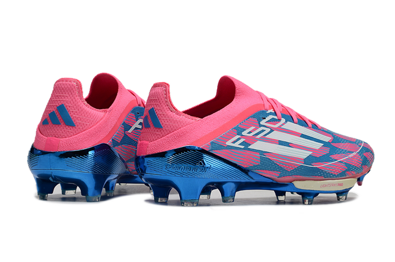 CHUTEIRA ADIDAS F50.1 LIGHTSTRIKE PRO ELITE CAMPO "REEMERGENCE" - ROSA E AZUL