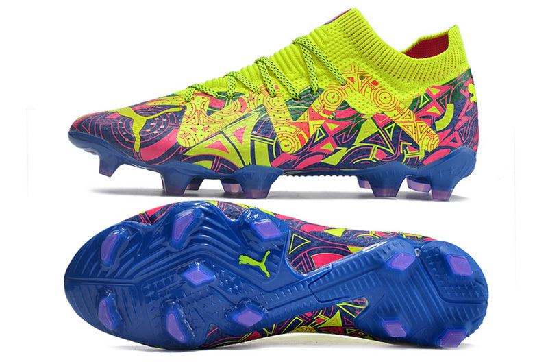 CHUTEIRA PUMA FUTURE ULTIMATE CAMPO "ENERGY" - VERDE E AZUL