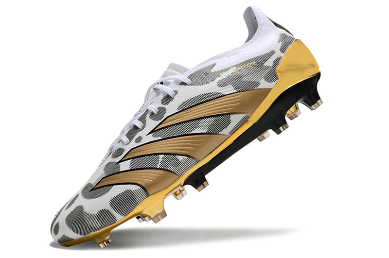 ADIDAS PREDATOR 24 ELITE CAMPO "GENERATION PRED 2.0" - BRANCA E DOURADA