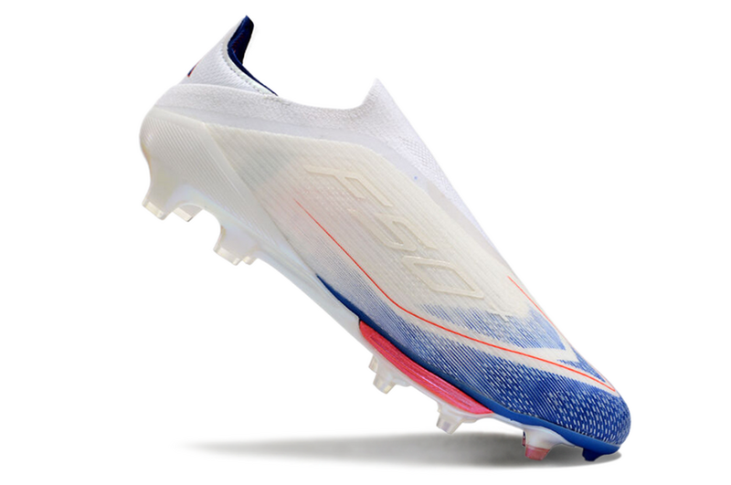 CHUTEIRA ADIDAS F50 LACELESS LIGHTSTRIKE PRO ELITE CAMPO "ADVACEMENT" – BRANCA E COLORIDA