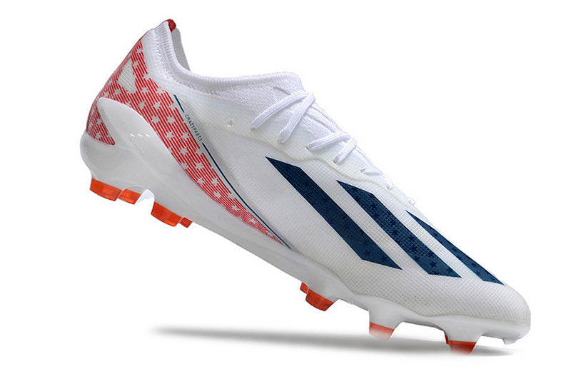 CHUTEIRA ADIDAS X CRAZYFAST.1 CAMPO - BRANCA E VERMELHA