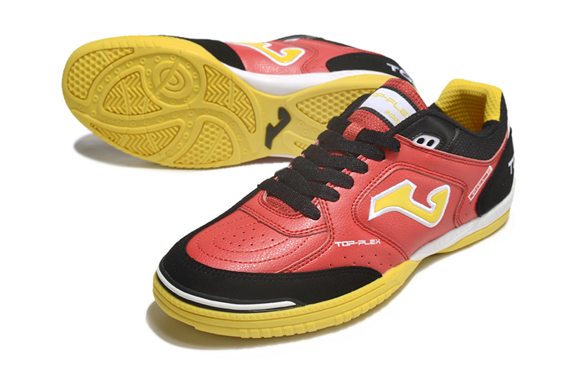CHUTEIRA JOMA TOP FLEX FUTSAL - PRETA E VERMELHA