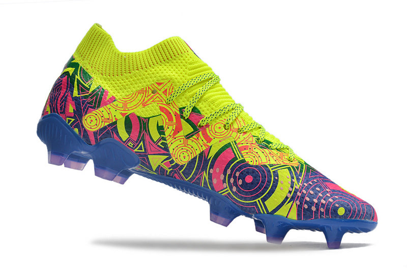 CHUTEIRA PUMA FUTURE ULTIMATE CAMPO "ENERGY" - VERDE E AZUL