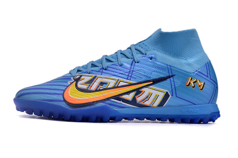 CHUTEIRA NIKE MERCURIAL AIR ZOOM SUPERFLY 9 ELITE SOCIETY "MBAPPE COMIC" - AZUL