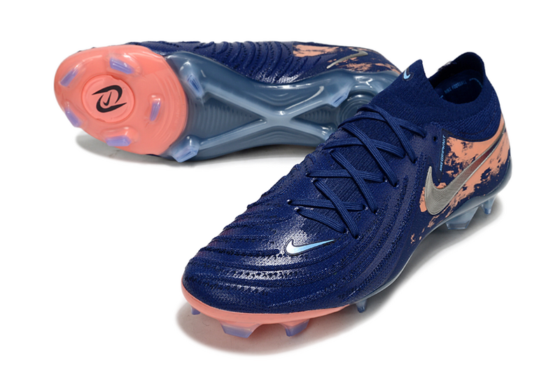 CHUTEIRA NIKE PHANTOM GX II ELITE CAMPO "ERLING HAALAND FORCE 9" - AZUL E LARANJA