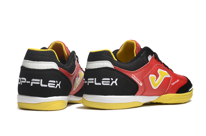 CHUTEIRA JOMA TOP FLEX FUTSAL - PRETA E VERMELHA