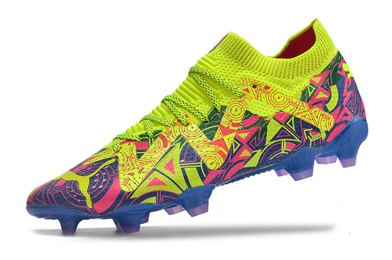 CHUTEIRA PUMA FUTURE ULTIMATE CAMPO "ENERGY" - VERDE E AZUL