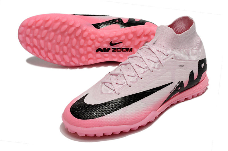 CHUTEIRA NIKE MERCURIAL AIR ZOOM SUPERFLY 9 ELITE SOCIETY "MAD BRILLIANCE" - ROSA