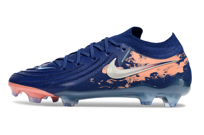 CHUTEIRA NIKE PHANTOM GX II ELITE CAMPO "ERLING HAALAND FORCE 9" - AZUL E LARANJA