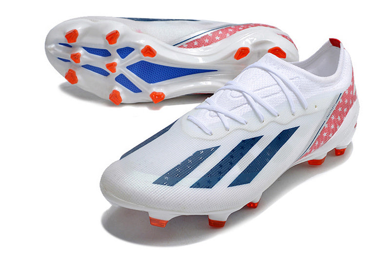 CHUTEIRA ADIDAS X CRAZYFAST.1 CAMPO - BRANCA E VERMELHA