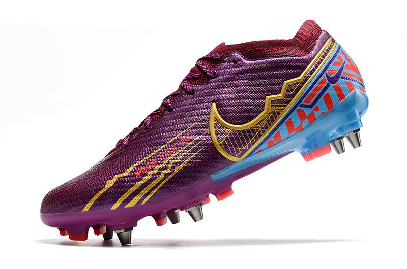 CHUTEIRA NIKE AIR ZOOM MERCURIAL VAPOR 15 ELITE TRAVA MISTA "MBAPPÉ" - VINHO