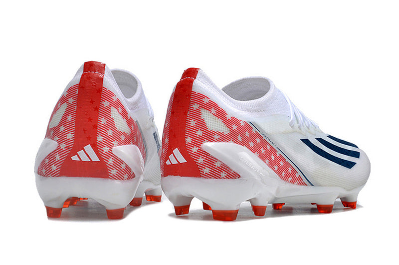 CHUTEIRA ADIDAS X CRAZYFAST.1 CAMPO - BRANCA E VERMELHA