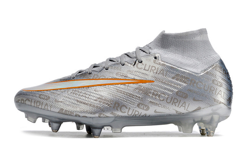 CHUTEIRA NIKE AIR ZOOM MERCURIAL SUPERFLY 9 ELITE TRAVA MISTA FIXA "XXV" - PRATA