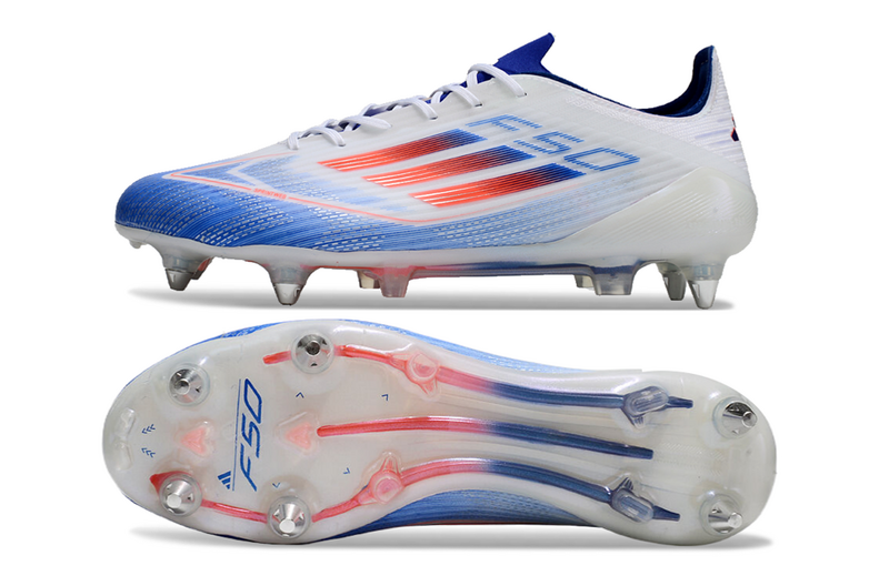 ADIDAS F50 ELITE TRAVA MISTA "ADVACEMENT" - BRANCA E COLORIDA