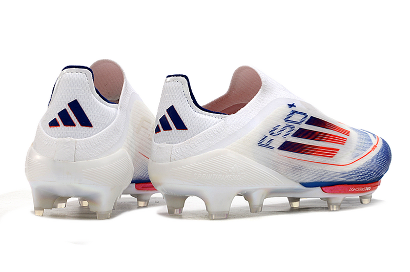 CHUTEIRA ADIDAS F50 LACELESS LIGHTSTRIKE PRO ELITE CAMPO "ADVACEMENT" – BRANCA E COLORIDA