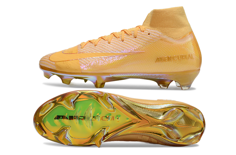 CHUTEIRA NIKE AIR ZOOM MERCURIAL SUPERFLY 10 ELITE CAMPO "COSMIC SPEED 3" - DOURADA