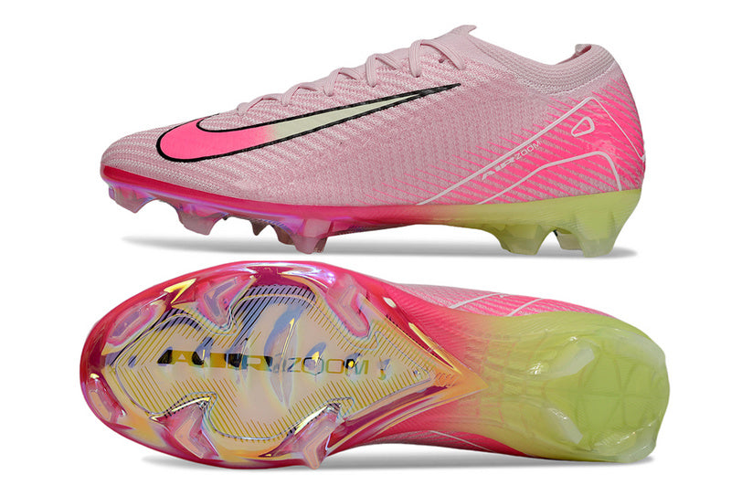CHUTEIRA NIKE AIR ZOOM MERCURIAL VAPOR 16 ELITE CAMPO - ROSA E AMARELA