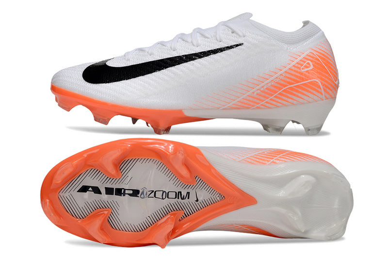 CHUTEIRA NIKE AIR ZOOM MERCURIAL VAPOR 16 ELITE CAMPO - BRANCA E LARANJA