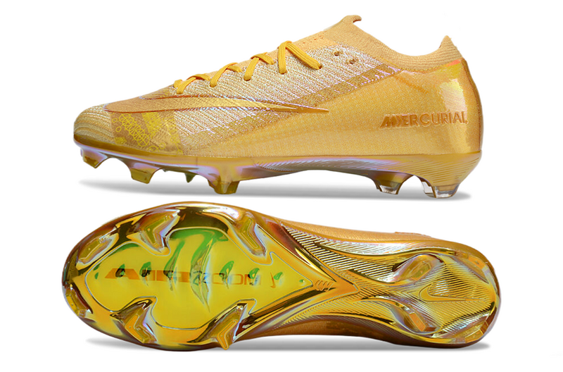 CHUTEIRA NIKE AIR ZOOM MERCURIAL VAPOR 16 ELITE CAMPO "COSMIC SPEED 3" - DOURADA