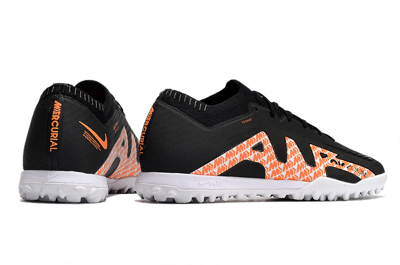 CHUTEIRA NIKE MERCURIAL AIR ZOOM VAPOR 15 ELITE SOCIETY - PRETA E LARANJA