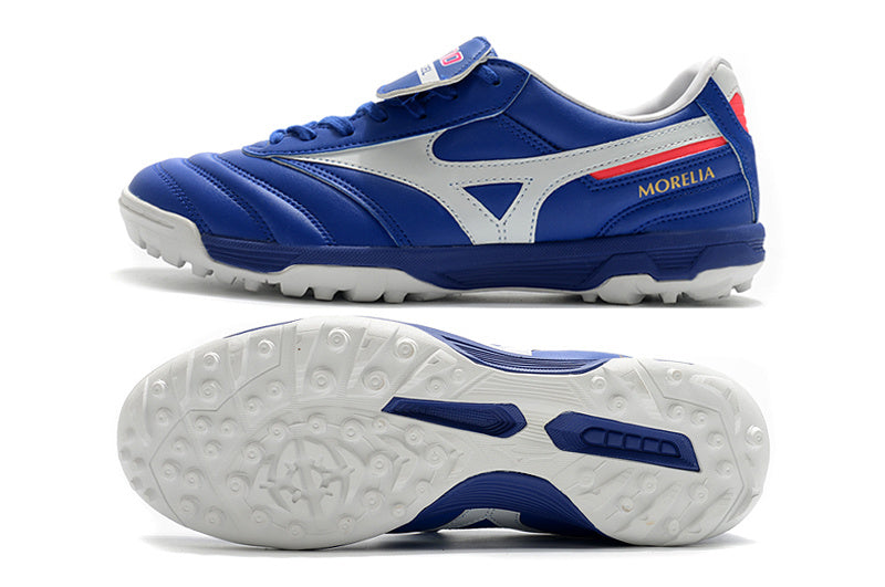 CHUTEIRA MIZUNO MORELIA II SOCIETY - AZUL E BRANCA