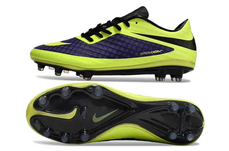 CHUTEIRA NIKE HYPERVENOM ELITE CAMPO - AZUL ESCURO E VERDE