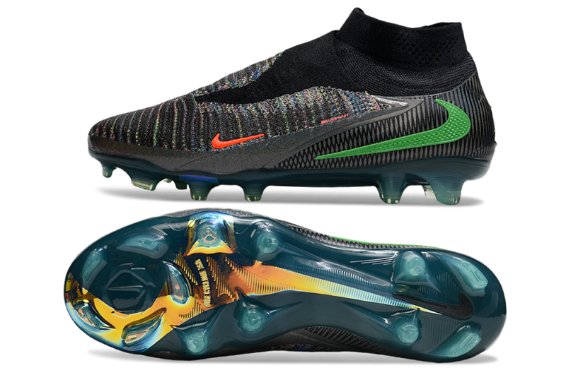 CHUTEIRA NIKE PHANTOM 6 HIGH ELITE CAMPO - PRETA E VERDE