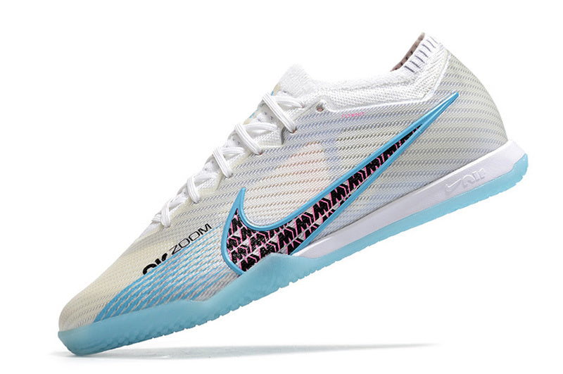 CHUTEIRA NIKE AIR ZOOM MERCURIAL VAPOR 15 ELITE FUTSAL "BLAST" - BRANCA E AZUL