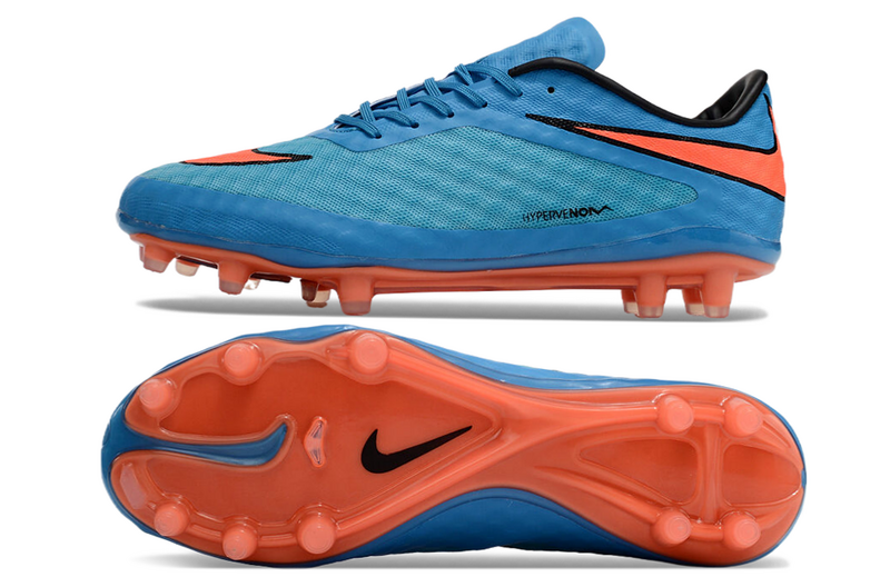CHUTEIRA NIKE HYPERVENOM ELITE CAMPO - AZUL E LARANJA