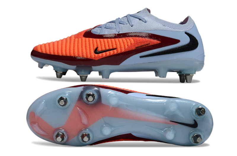 CHUTEIRA NIKE PHANTOM 6 ELITE TRAVA MISTA - AZUL E VERMELHA