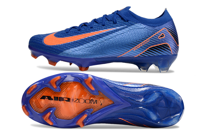 CHUTEIRA NIKE AIR ZOOM MERCURIAL VAPOR 16 ELITE CAMPO - AZUL E LARANJA