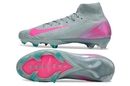 CHUTEIRA NIKE AIR ZOOM MERCURIAL SUPERFLY 10 ELITE CAMPO "PRISM" - VERDE E ROSA