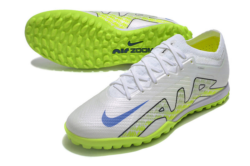 CHUTEIRA NIKE MERCURIAL AIR ZOOM VAPOR 15 ELITE SOCIETY - BRANCA E VERDE