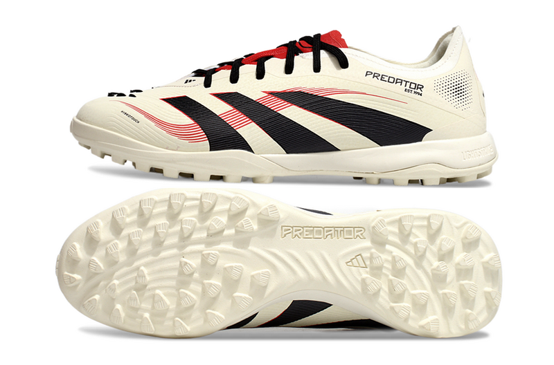 CHUTEIRA ADIDAS PREDATOR 25 ELITE SOCIETY - BEGE E VERMELHA