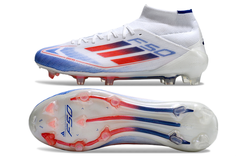 ADIDAS F50.1 MID ELITE CAMPO "ADVANCEMENT" - BRANCA E AZUL