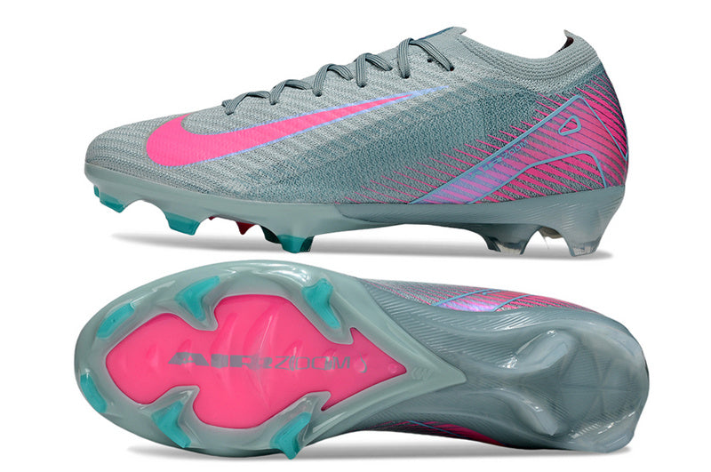 CHUTEIRA NIKE AIR ZOOM MERCURIAL VAPOR 16 ELITE CAMPO "PRISM" - VERDE E ROSA