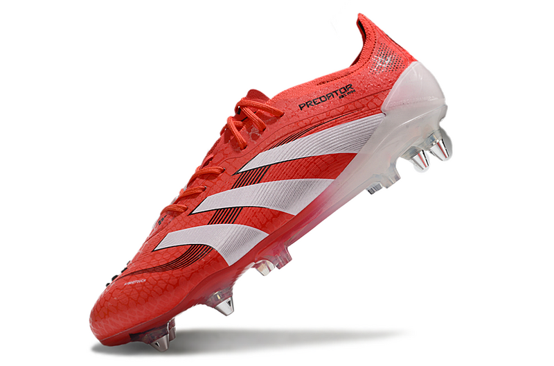 ADIDAS PREDATOR 25 ELITE TRAVA MISTA "PURE VICTORY" - VERMELHA E BRANCA