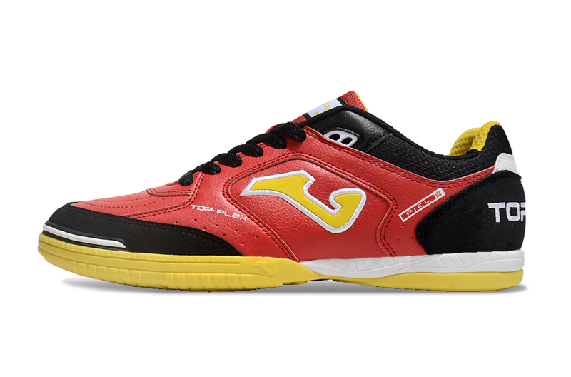 CHUTEIRA JOMA TOP FLEX FUTSAL - PRETA E VERMELHA
