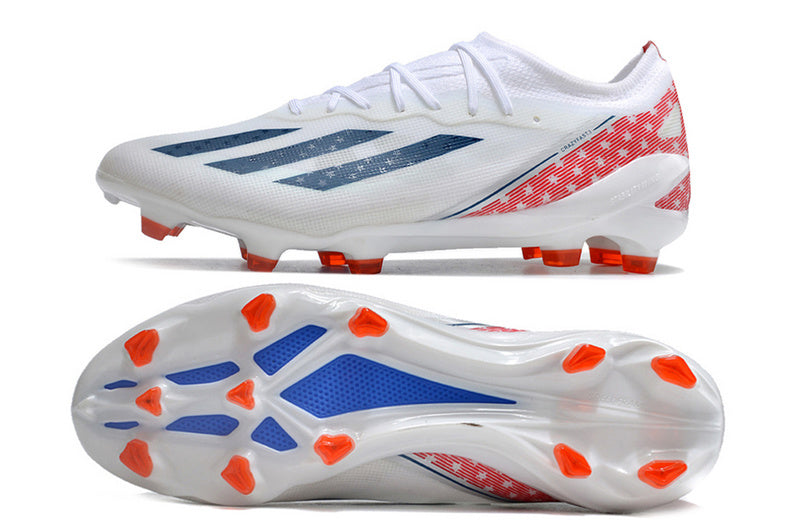 CHUTEIRA ADIDAS X CRAZYFAST.1 CAMPO - BRANCA E VERMELHA
