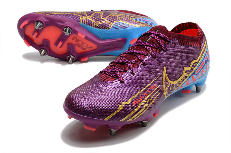 CHUTEIRA NIKE AIR ZOOM MERCURIAL VAPOR 15 ELITE TRAVA MISTA "MBAPPÉ" - VINHO