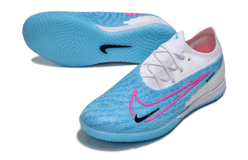 CHUTEIRA NIKE PHANTOM GX ELITE FUTSAL "BLAST" - AZUL E BRANCA