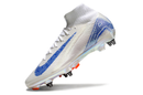 CHUTEIRA NIKE AIR ZOOM MERCURIAL SUPERFLY 10 ELITE TRAVA MISTA "BLUEPRINT" - BRANCA E AZUL