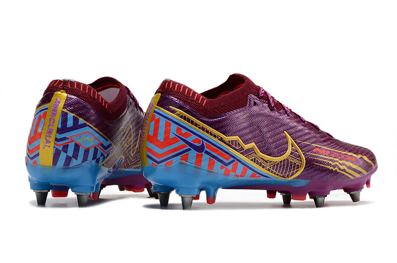 CHUTEIRA NIKE AIR ZOOM MERCURIAL VAPOR 15 ELITE TRAVA MISTA "MBAPPÉ" - VINHO